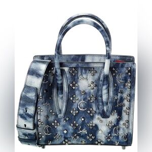 CHRISTIAN LOUBOUTIN Mini Palona Metallic Calfskin Tie Dye Spikes Loubinthesky